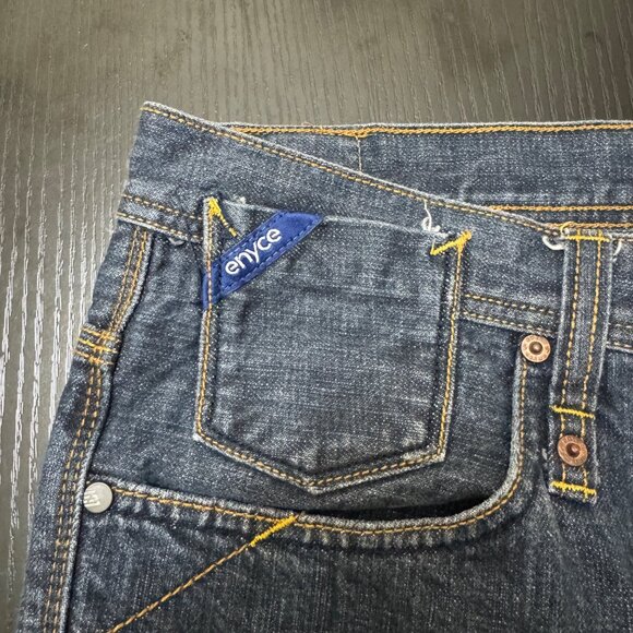 VTG Encye Jeans Men's 40 Dark Wash Embroidered Baggy Skater Hip Hop Rap Y2K 00s - Picture 6 of 12